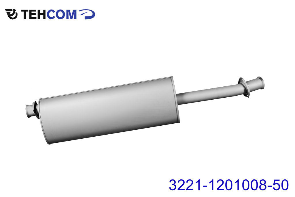 Глушитель ГАЗ-3302,3221 дв.CUMMINS 2.8 ЕВРО-3 короткий ТЕХКОМ