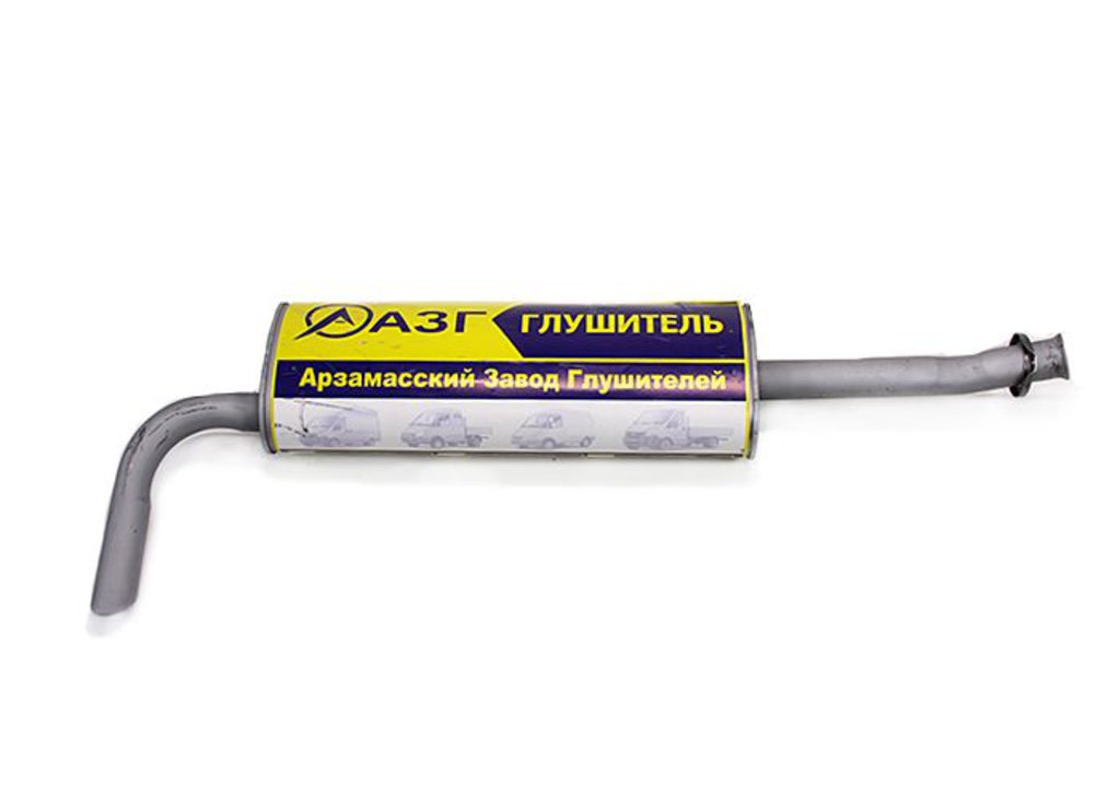 Глушитель ГАЗ-3302,3221 дв.CUMMINS 2.8,УМЗ-4216 ЕВРО-4 выход боковой усиленный АЗГ