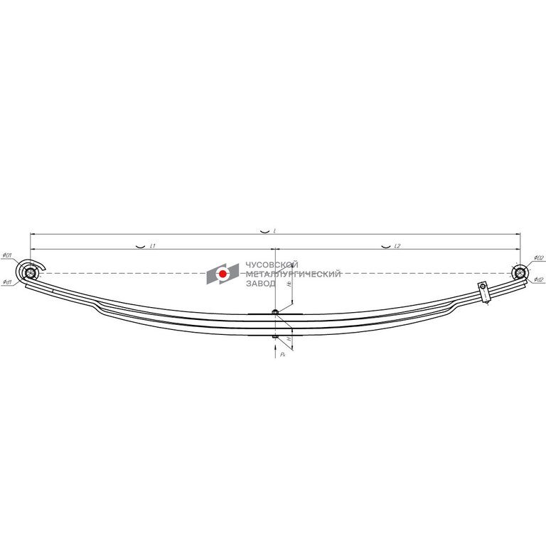 Рессора КАМАЗ-5490 передняя (3 листа) L 1830мм ЧМЗ