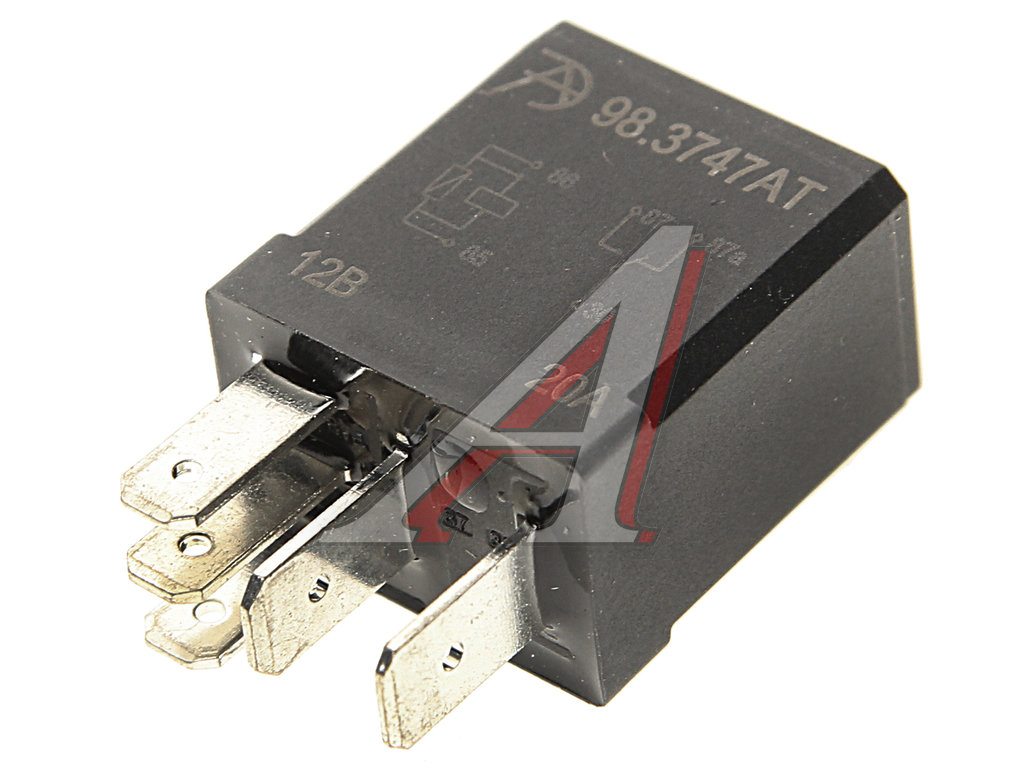Реле электромагнитное 12V 5-ти контактное 20/10А переключающее АВТОТРЕЙД