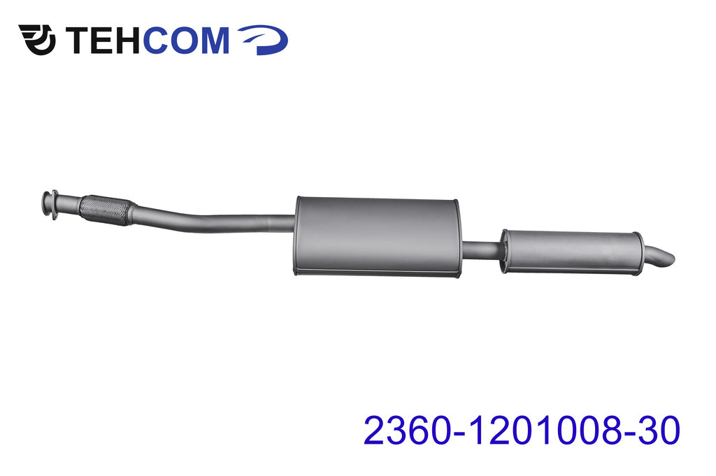 Глушитель УАЗ-2360 Пикап дв.ЗМЗ-409 ЕВРО-4,5 с резонатором Н/О ТЕХКОМ