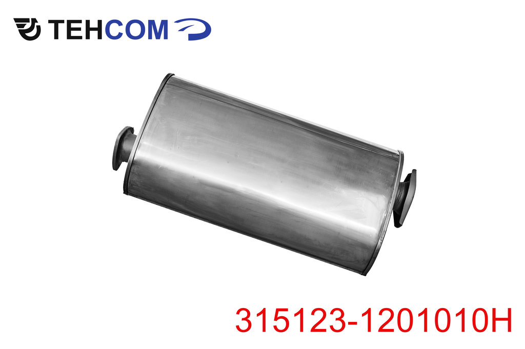 Глушитель УАЗ-315123 дв.УМЗ-4218,4178, дв.ЗМЗ-4021,4104 ЕВРО-2,3 нержавеющая сталь ТЕХКОМ