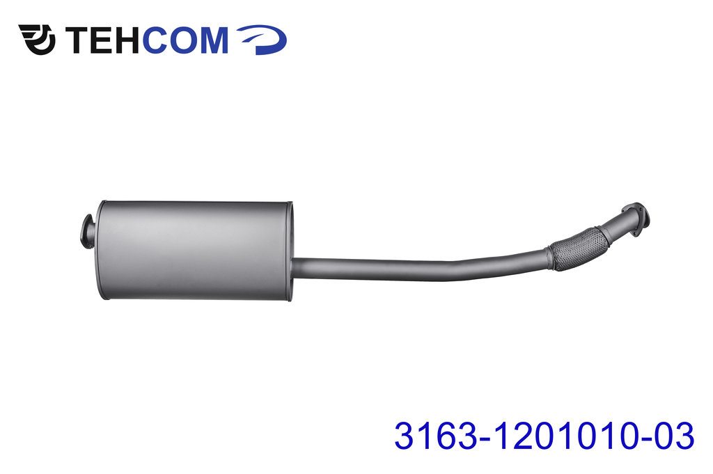 Глушитель УАЗ-3163 дв.ЗМЗ-409 ЕВРО-4 с гофрой ТЕХКОМ