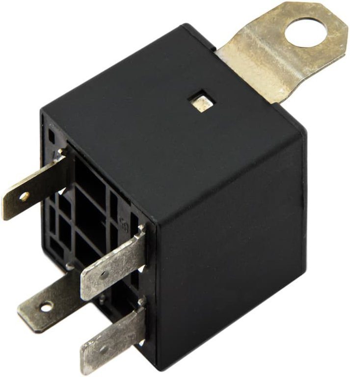 Реле электромагнитное 12V 4-х контактное 25А замыкающее с кронштейном ЭМИ