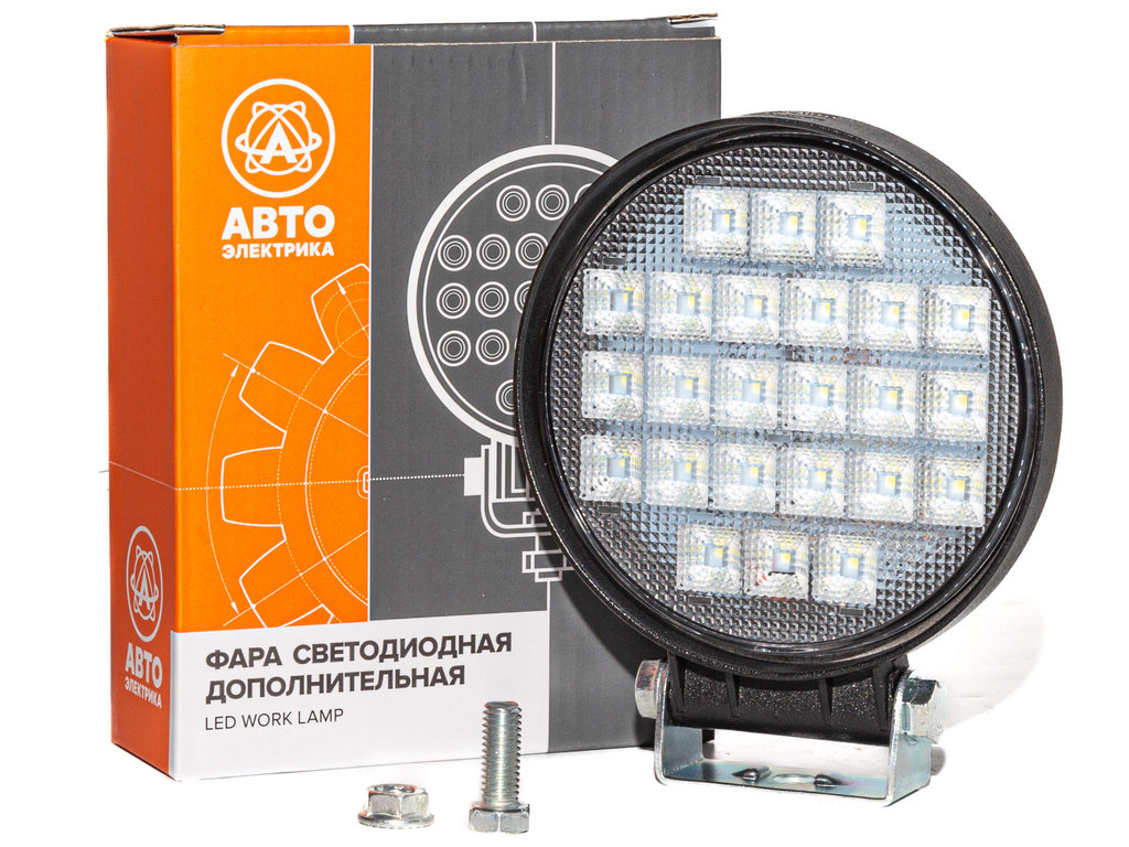 Фара рабочего света круглая 115х142х42 72Вт 24 светодиода рассеянный свет AVTOELECTRICA